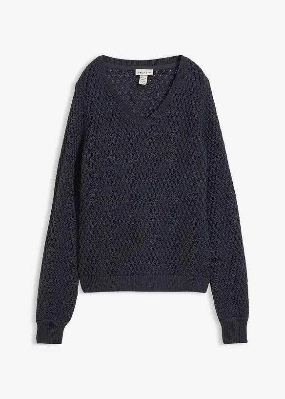 Pull en coton m&eacute;lang&eacute;, bonprix