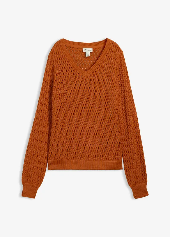 Pull en coton m&eacute;lang&eacute;, bonprix