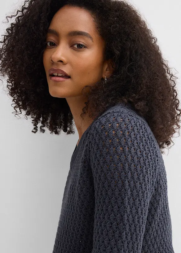Pull en coton m&eacute;lang&eacute;, bonprix
