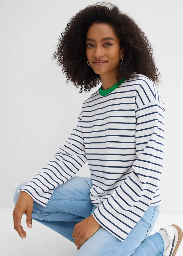 T-shirt manches longues 100% coton, bonprix