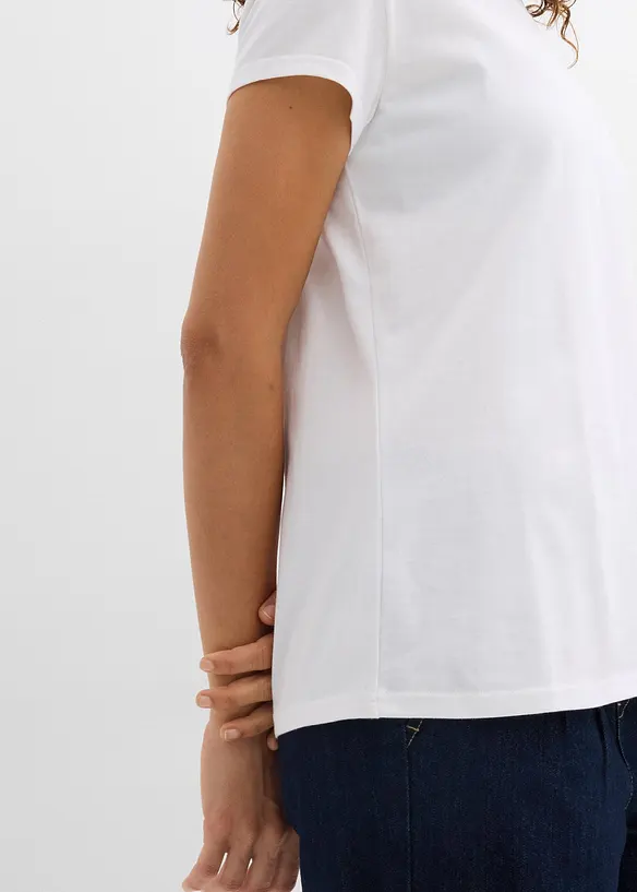 Lot de 2 T-shirts 100% coton, bonprix