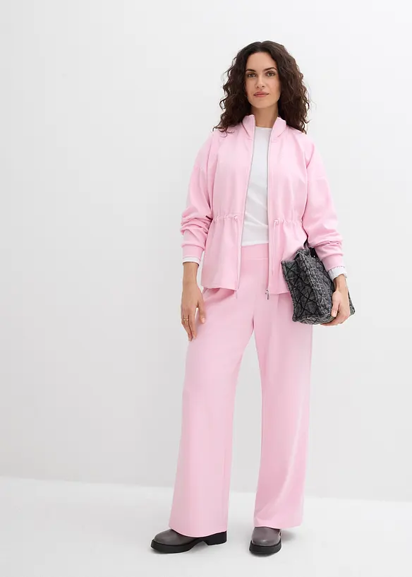 Sweat zipp&eacute; en mati&egrave;re n&eacute;opr&egrave;ne douce, bonprix