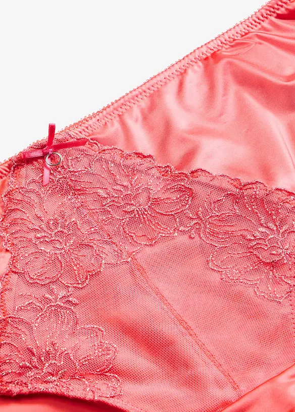 Slip maxi avec dentelle florale brillante, bonprix