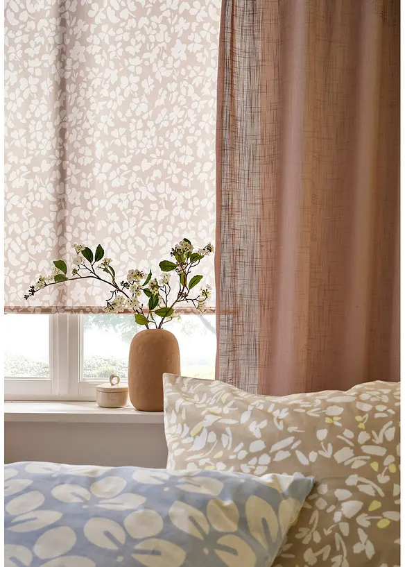 Blendschutzrollo mit Bl&uuml;mchen Druck, bonprix
