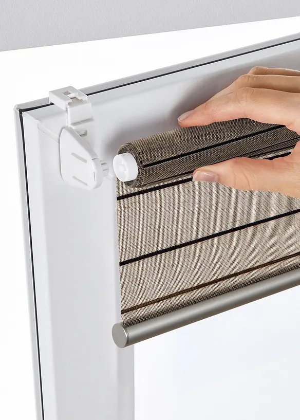 Sichtschutzrollo mit Leinenanteil, bonprix