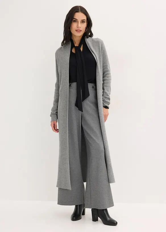 Gilet long en maille, bonprix