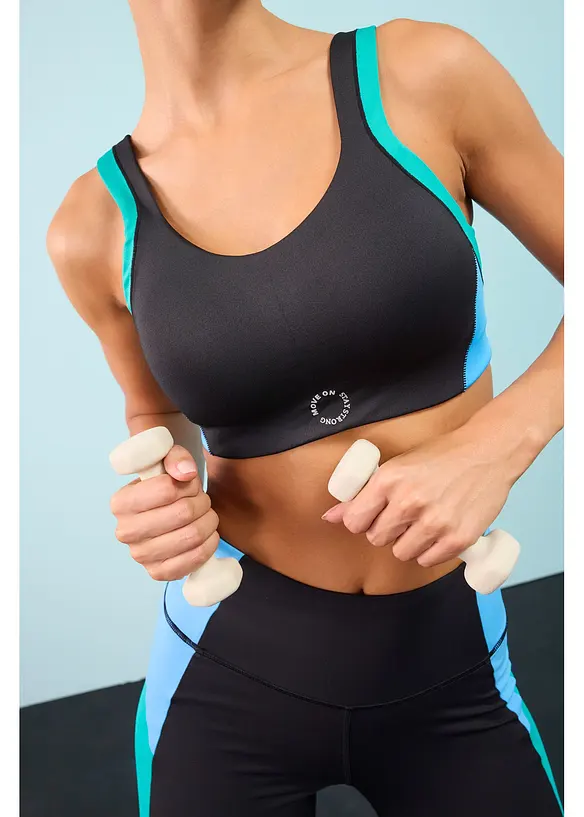 Soutien-gorge de sport rembourr&eacute;, maintien mod&eacute;r&eacute;, bonprix