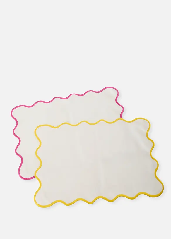 Tischset mit welliger Umrandung (2er Pack), bonprix