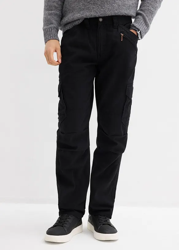 Relaxed Fit Cargohose aus robuster reiner Baumwolle, Straight, bonprix