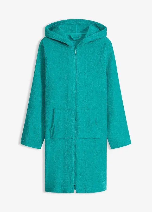 Peignoir en &eacute;ponge de coton avec fermeture zipp&eacute;e, bonprix