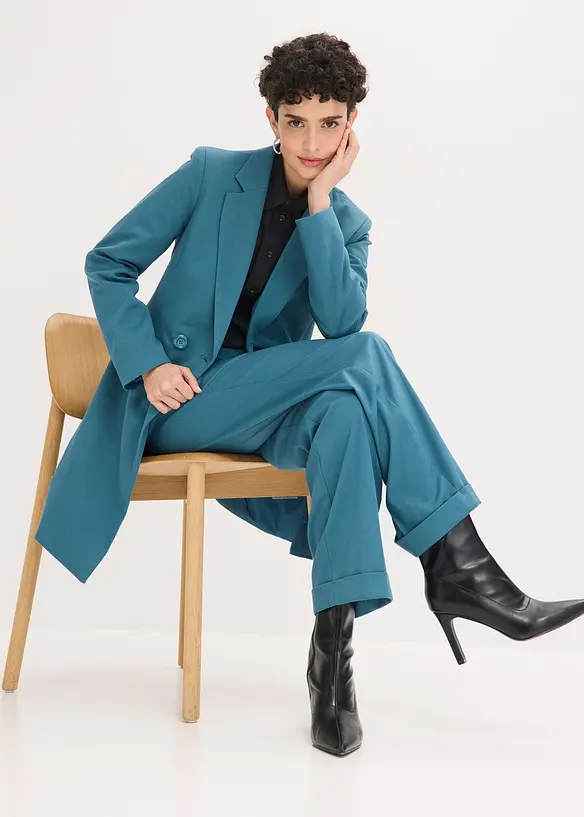 Longblazer mit V-Ausschnitt, langarm, bonprix