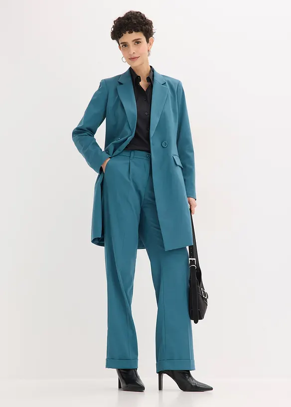 Longblazer mit V-Ausschnitt, langarm, bonprix