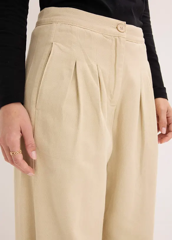 Pantalon en twill 100% coton, bonprix