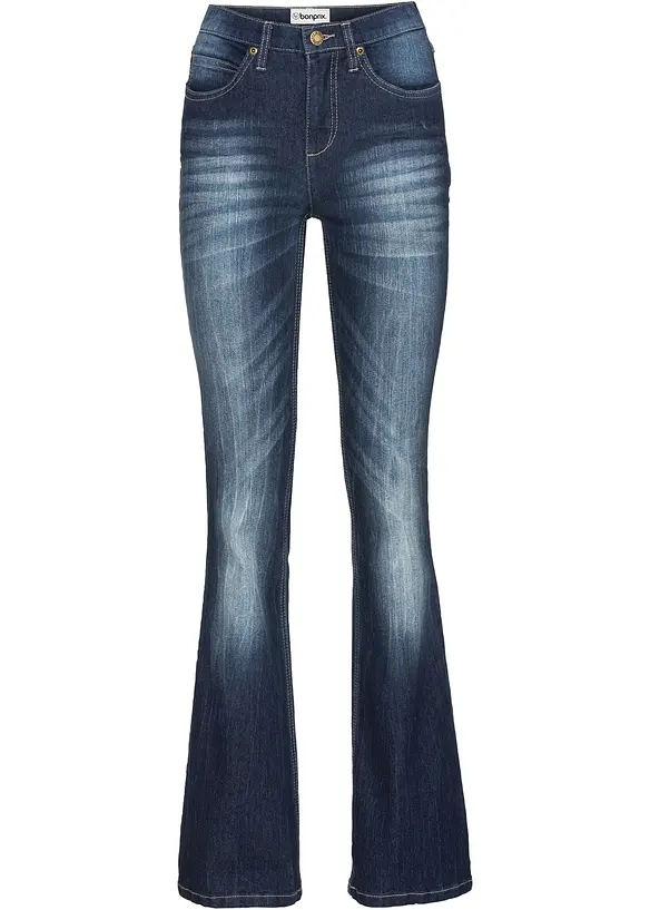 Jean bootcut taille haute, extensible et confortable, bonprix