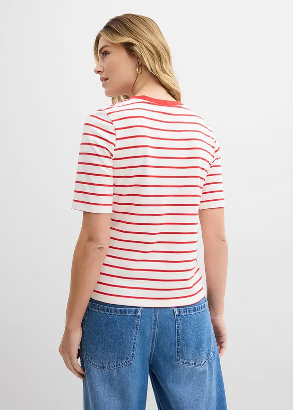 T-Shirt aus schwerer Bio-Baumwolle, bonprix