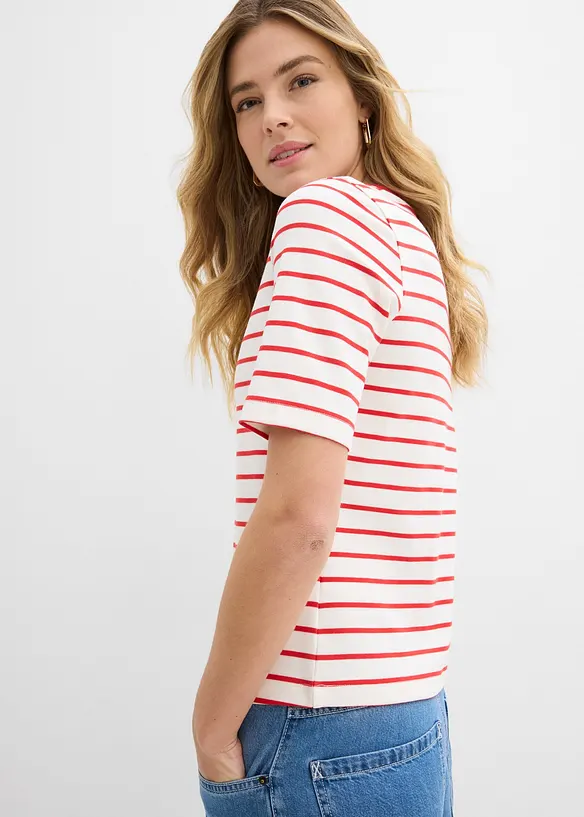 T-Shirt aus schwerer Bio-Baumwolle, bonprix