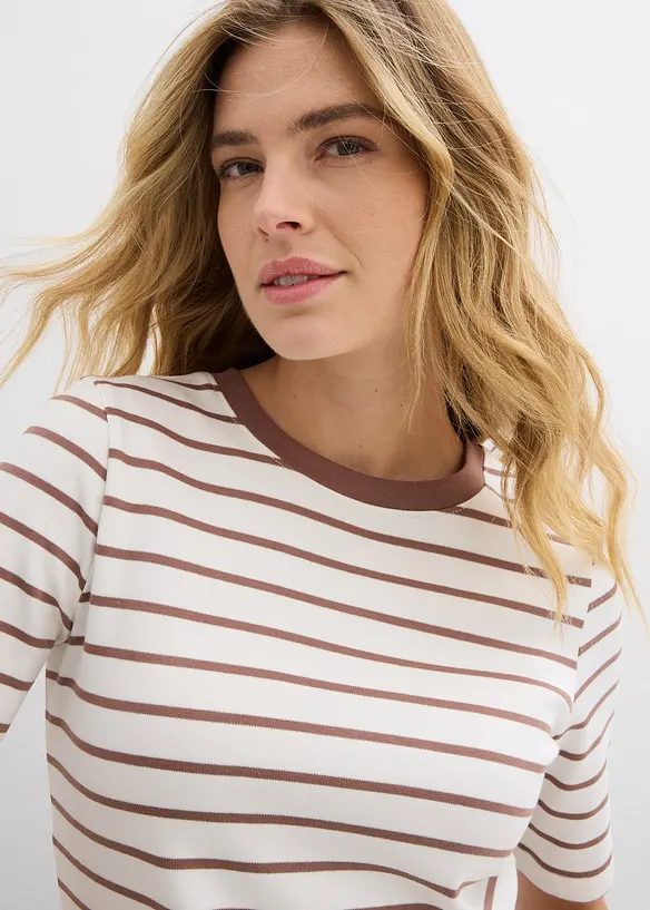 T-Shirt aus schwerer Bio-Baumwolle, bonprix