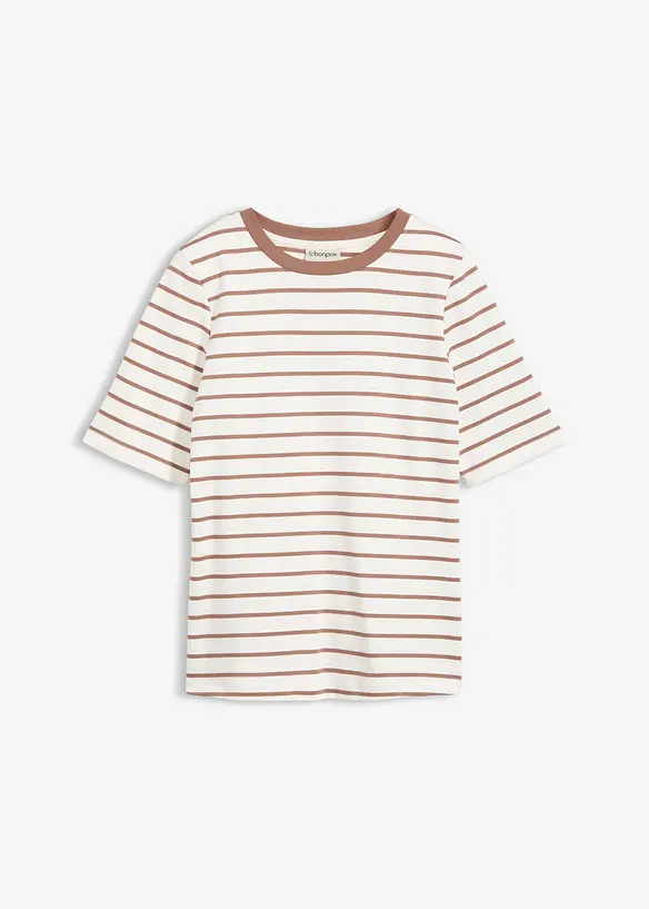 T-Shirt aus schwerer Bio-Baumwolle, bonprix