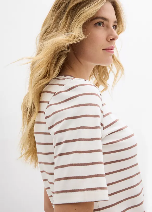 T-Shirt aus schwerer Bio-Baumwolle, bonprix