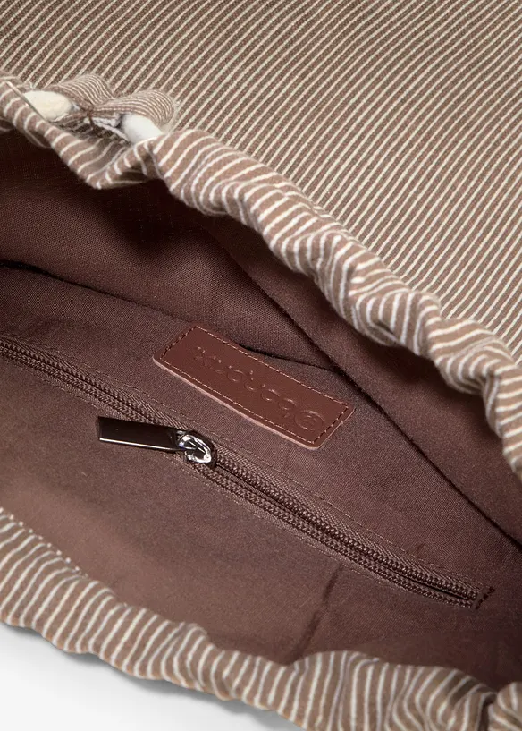 Sac &agrave; dos en toile ray&eacute;e, bonprix