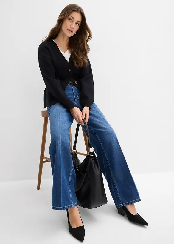 Jean large taille mi-haute, bonprix