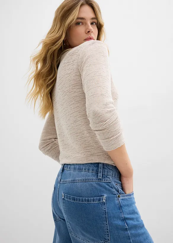 Wide-Leg-Jeans Mid Waist, bonprix