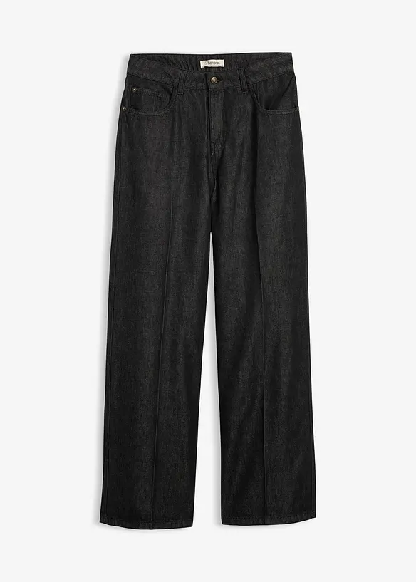 Wide-Leg-Jeans Mid Waist, bonprix
