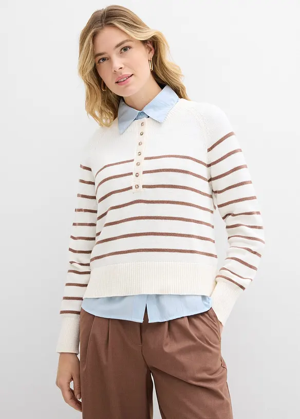 Pull 100% coton, bonprix