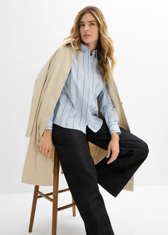 Hemdbluse aus reiner Baumwolle, bonprix