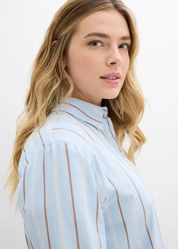 Hemdbluse aus reiner Baumwolle, bonprix