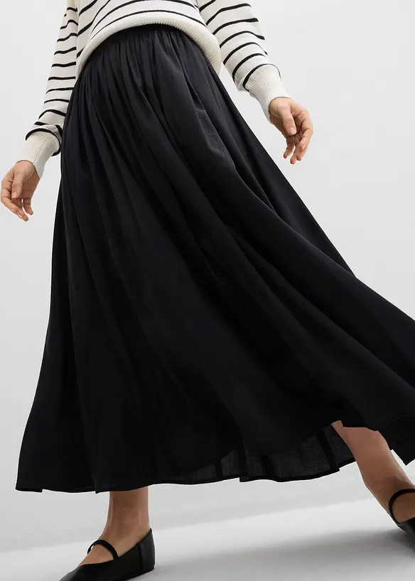 Maxirock aus flie&szlig;endem  Viskose-Mix, bonprix