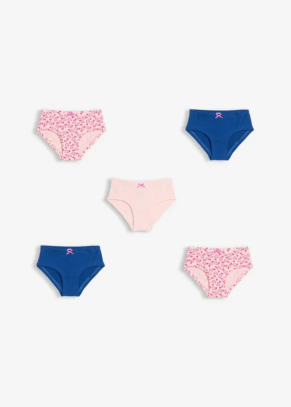 Panty mit weicher Baumwolle und kleiner Satin-Schleife (5er Pack), bonprix