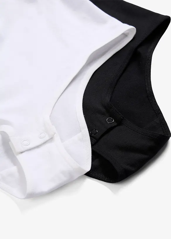 Lot de 2 bodies en coton doux et extensible, bonprix