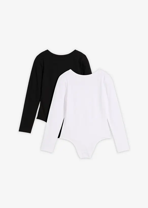 Lot de 2 bodies en coton doux et extensible, bonprix