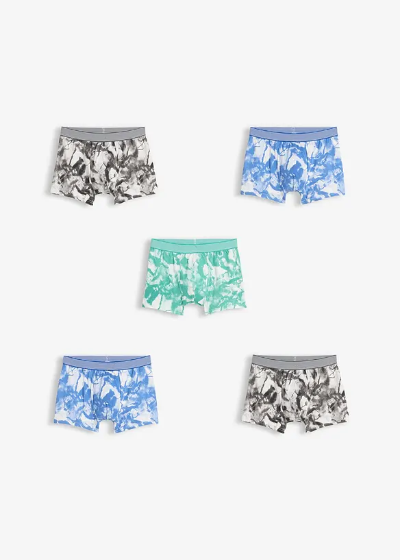 Lot de 5&nbsp;boxers coton doux, bonprix