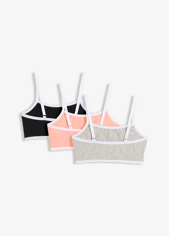 Lot de 3 brassi&egrave;res en coton doux et extensible, bonprix