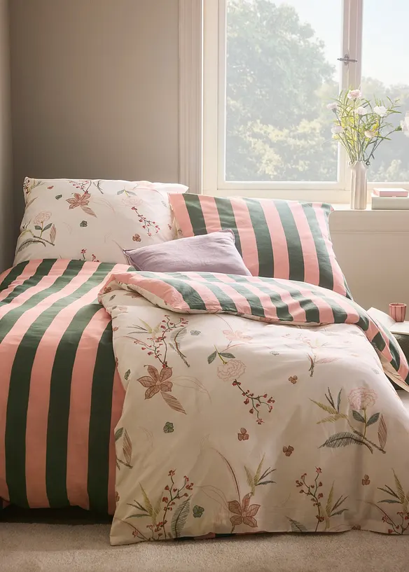 Parure de lit r&eacute;versible en linon, bonprix