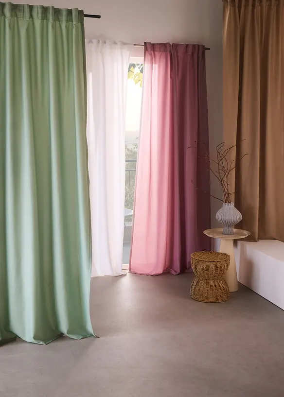 Vorh&auml;nge aus Microfaser (2er Pack), bonprix