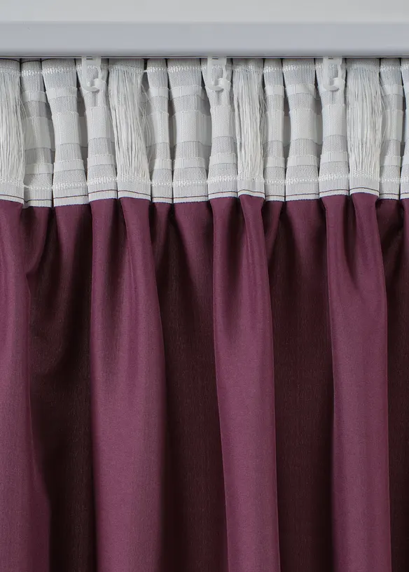 Lot de 2 rideaux en microfibre, bonprix