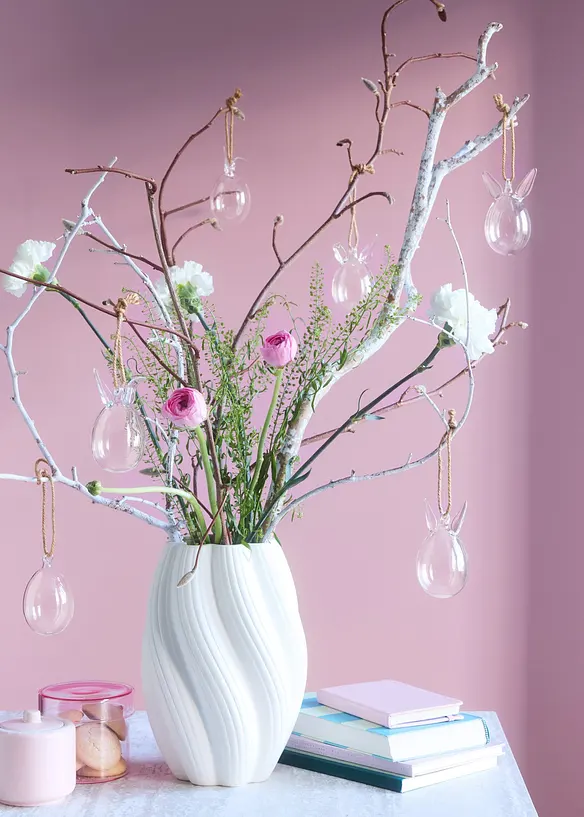 Lot de 6&nbsp;lapins &agrave; suspendre en verre, bonprix