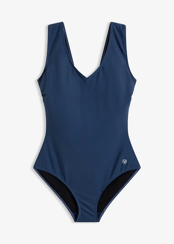 Maillot 1 pi&egrave;ce sculptant &agrave; col en V, maintien mod&eacute;r&eacute;, bonprix