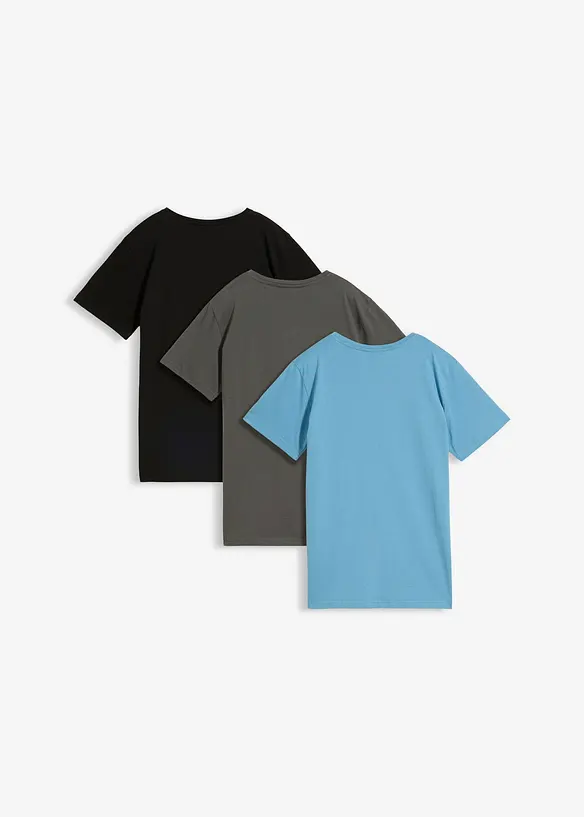 Lot de 3 T-shirts coton, bonprix
