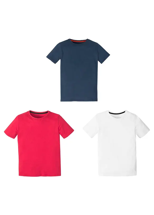 T-Shirt mit Bio-Baumwolle (3er Pack), bonprix