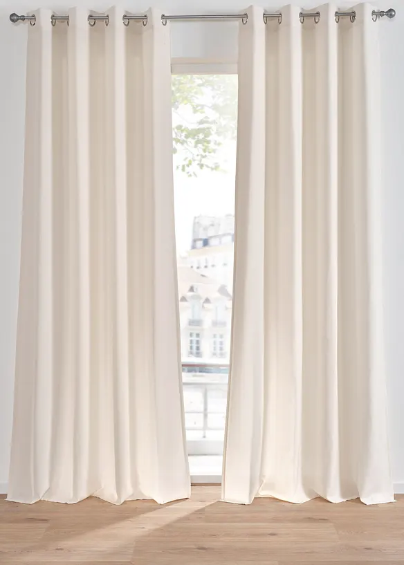 Vorhang in Leinen-Optik mit recyceltem Polyester (1er Pack), bonprix