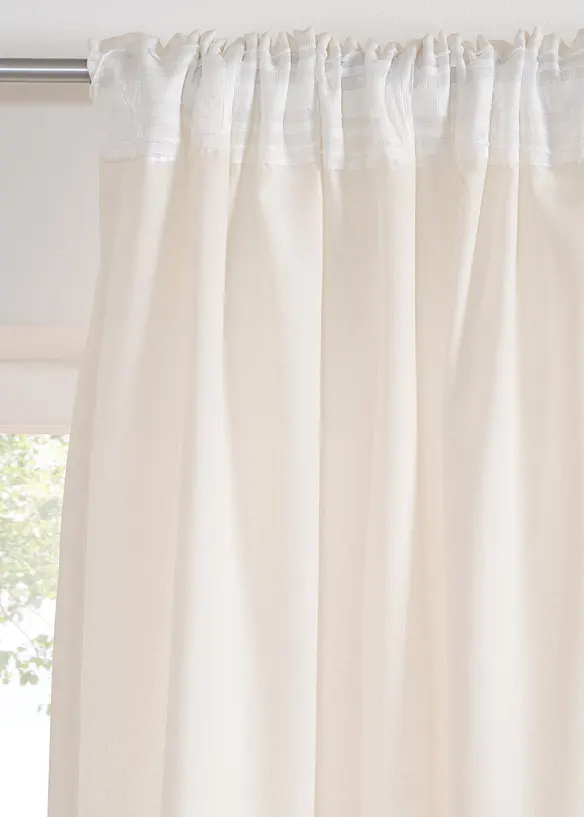 Vorhang in Leinen-Optik mit recyceltem Polyester (1er Pack), bonprix
