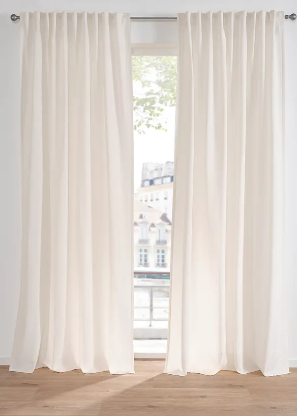 Vorhang in Leinen-Optik mit recyceltem Polyester (1er Pack), bonprix