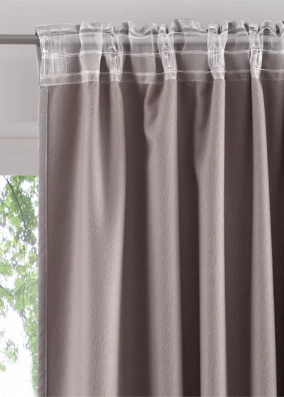 Rideau isolant avec envers en polaire douce, aussi en XXL (1 pce), bonprix