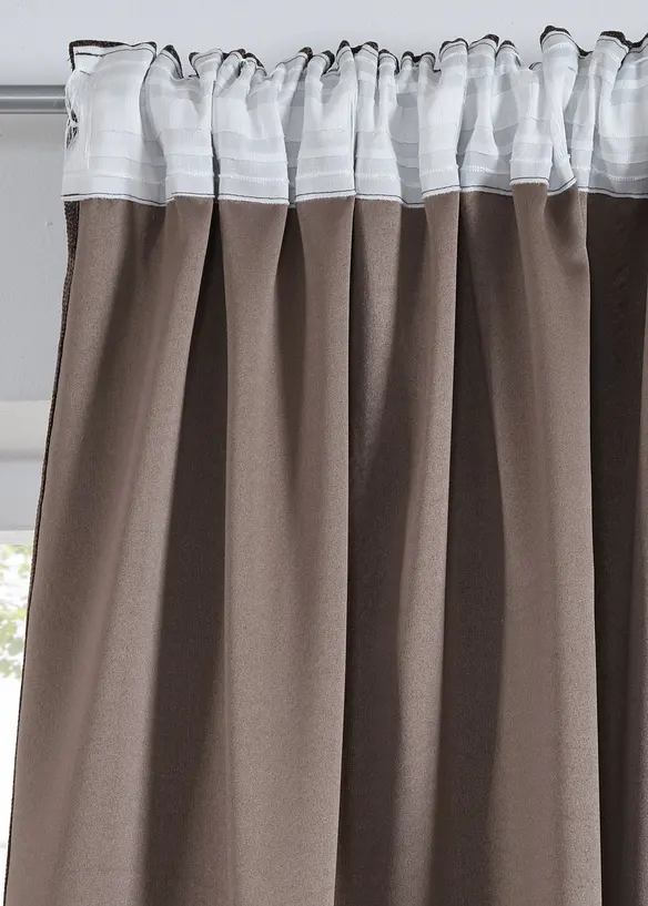 Abdunkelnder Vorhang mit edler Struktur (1er Pack), bonprix