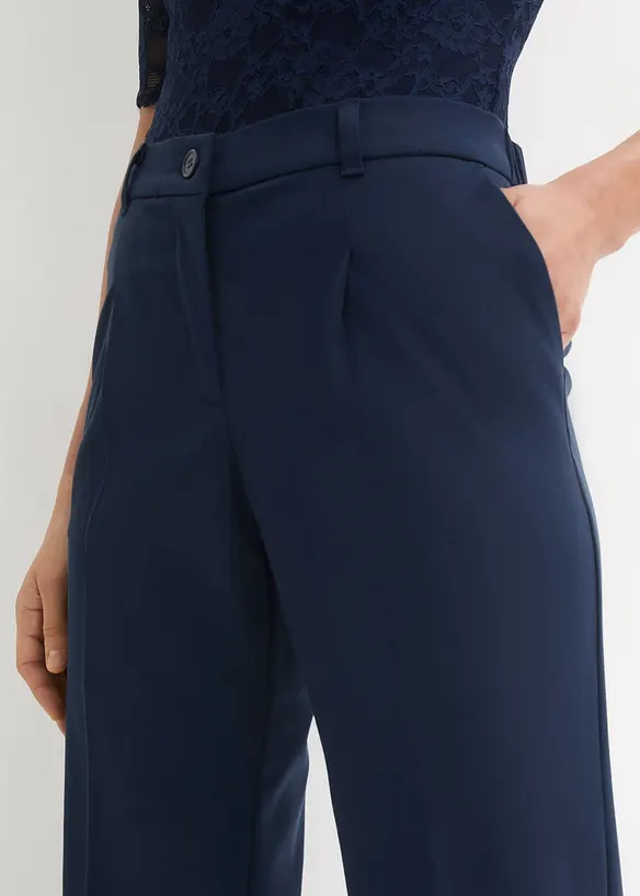 Pantalon large &agrave; pinces, bonprix