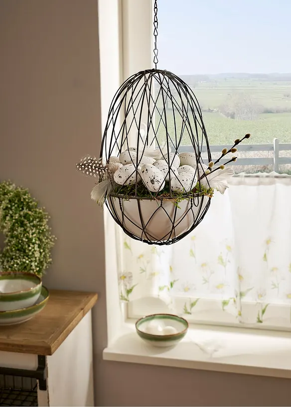 Corbeille d&rsquo;&oelig;ufs d&eacute;co &agrave; suspendre (ens. 27&nbsp;pces), bonprix